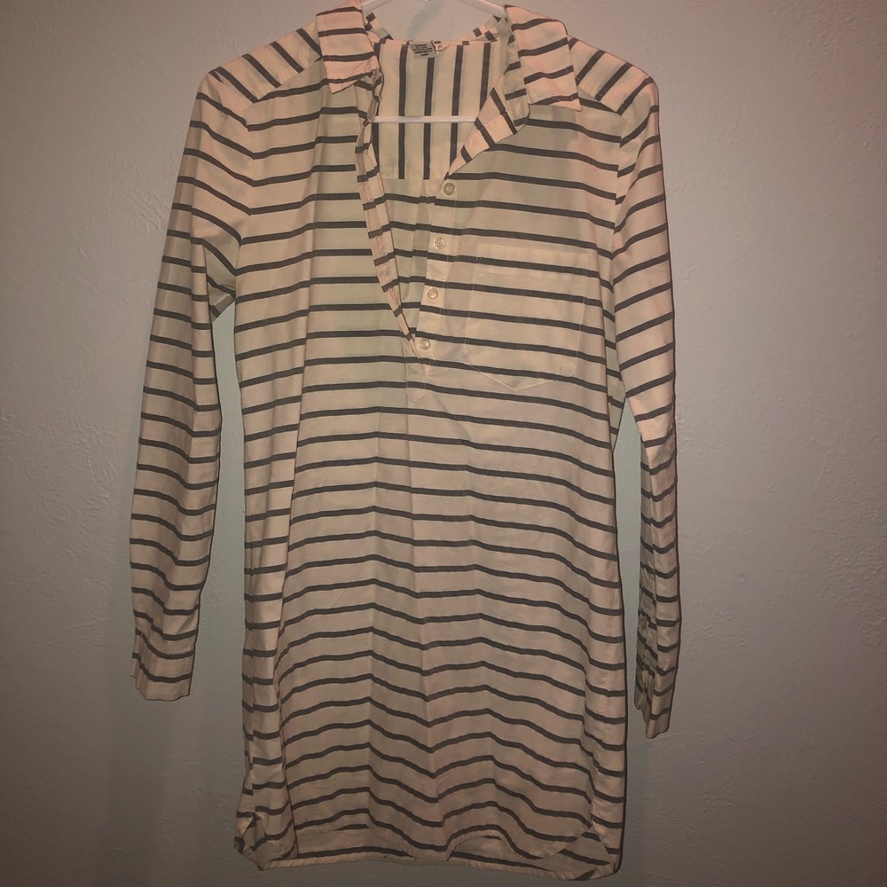 Striped, Long, Dressy Blouse